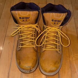 Hi-Tec X-T Men's Brown Lace-Up Steel Toe Work Boots